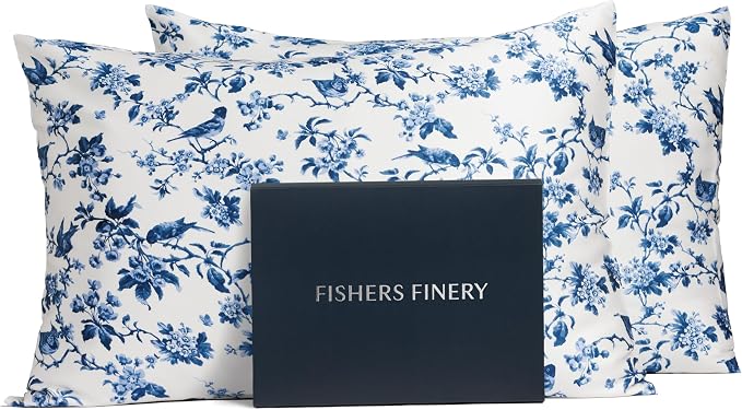 Fishers Finery 25mm 100% Pure Mulberry Silk Pillowcase 2 Pack by FishersFinery