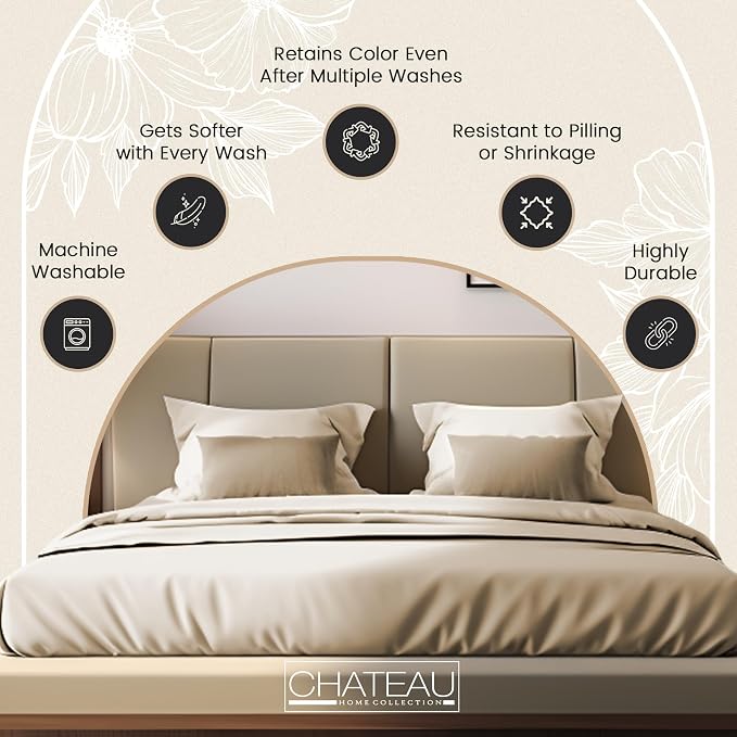 300 Thread Count 100% Organic Cotton Twin Sheets Set - Image 6