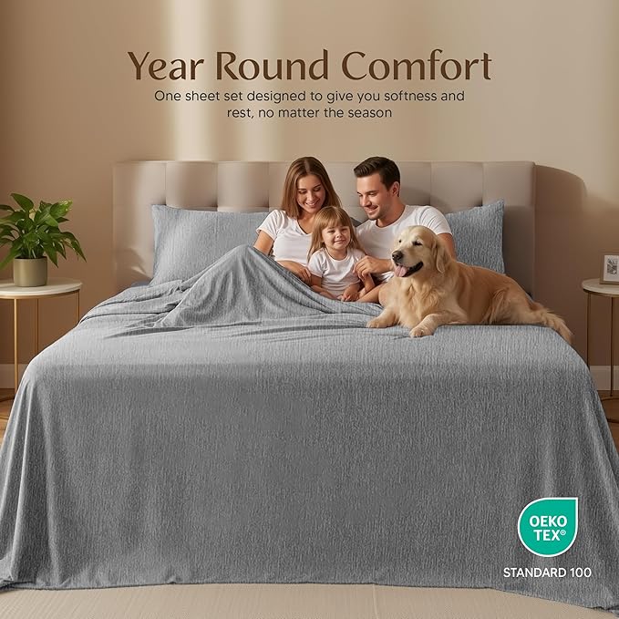 Utopia Bedding Queen Size Sheet Set – 4 Piece Bed Sheets, Soft and Breathable - Image 2