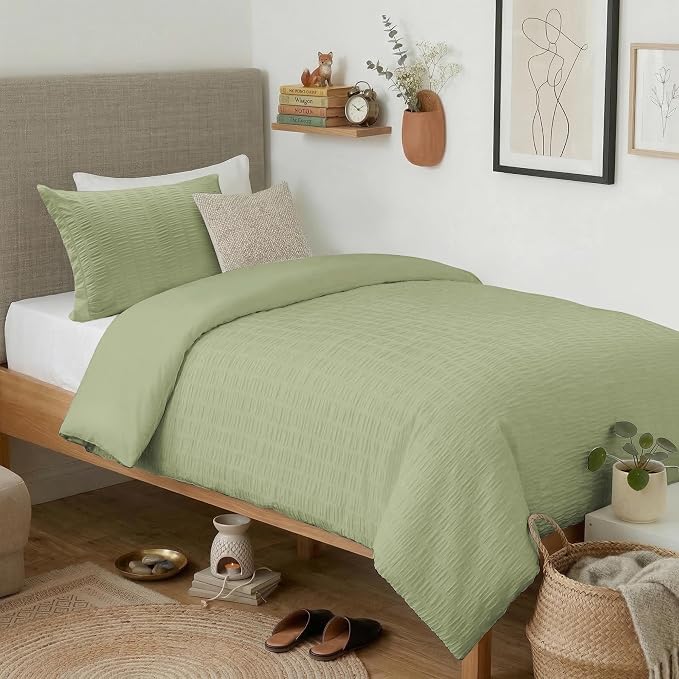 Cozyide Green Twin Duvet Cover, 2 Pieces Bedding Duvet Covers, Soft Breathable by cozyide