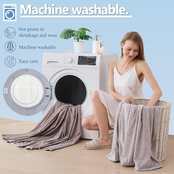 Cooling Blanket Throw Size, Cold Blanket Thin Lightweight Breathable Soft - Image 8