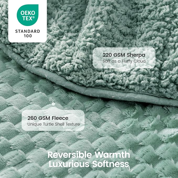 Super Fuzzy Soft Fleece Sherpa Weighted Blanket 20 lbs - Image 3