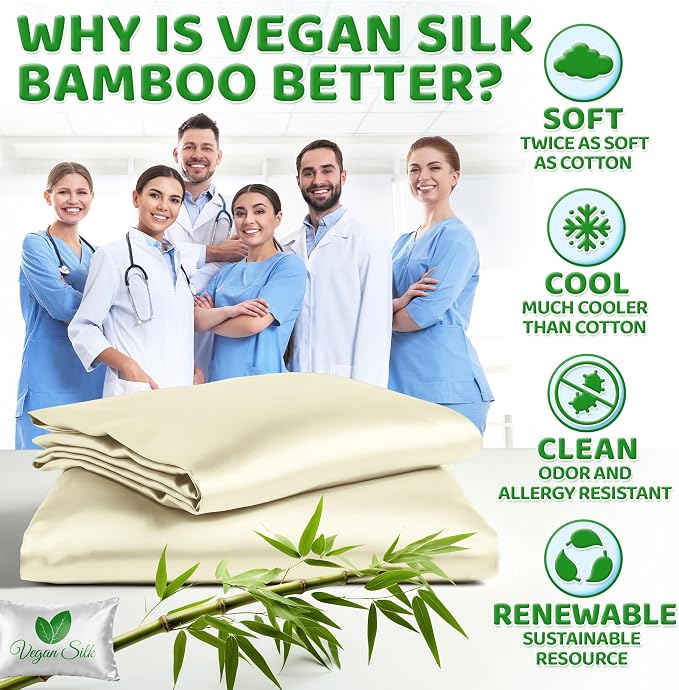 Pillow Cases - 100% Viscose Derived from Bamboo - Cooling Pillowcase - Standard - Image 5