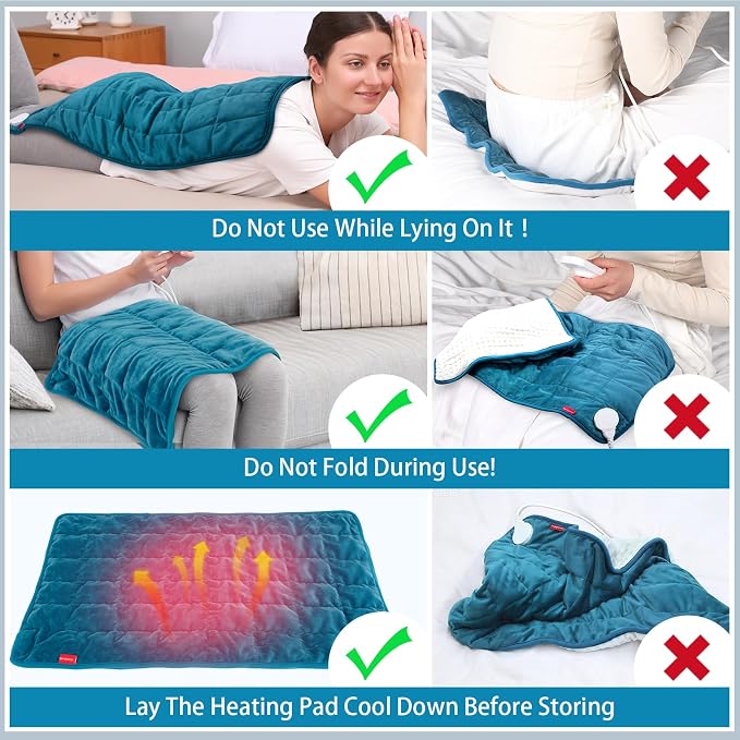 Comfytemp Weighted Heating Pad for Back & Period, FSA Eligible Extra Large - Image 8