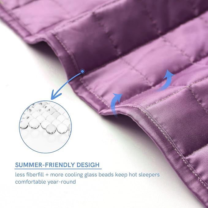 YnM Exclusive Cooling Weighted Blanket, Smallest Compartments - Image 5