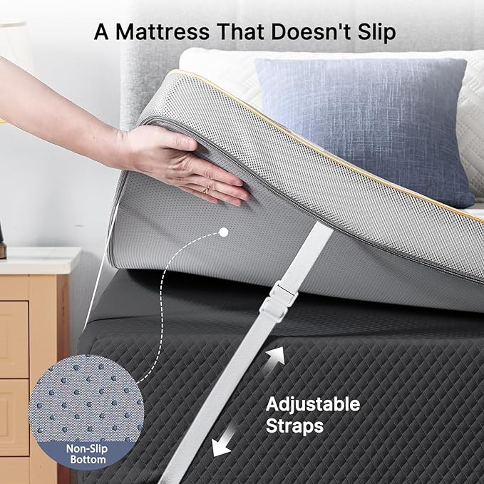 PERLECARE Firm Mattress Topper Twin, Mattress Pad - Image 6