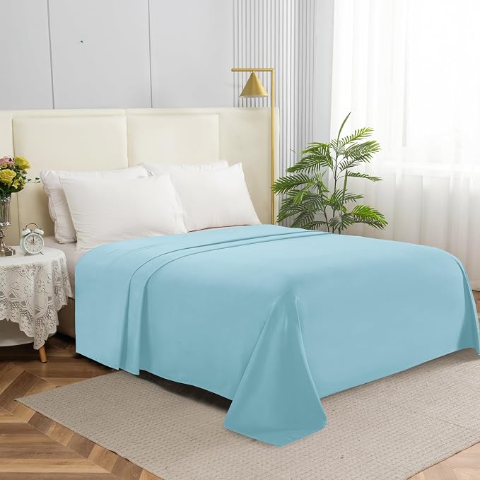 Elegant Comfort Premium Hotel Quality 1-Piece Flat Sheet, Luxury & Softest 1500 by ELEGANTCOMFORT