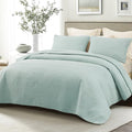 Whale Flotilla Ultra Soft Twin Quilt Bedding Set, Lightweight Microfiber Aqua by WHALEFLOTILLA