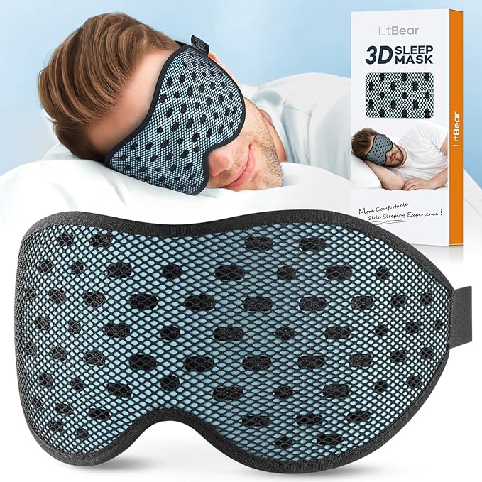 LitBear Breathable Sleep Mask, 3D Eye Mak Sleep by LitBear