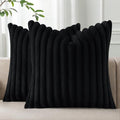 Pallene Faux Fur Plush Throw Pillow Covers 26x26 Set of 2, Luxury Soft Fluffy by PALLENE