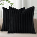 Pallene Faux Fur Plush Throw Pillow Covers 20x20 Set of 2, Luxury Soft Fluffy by PALLENE