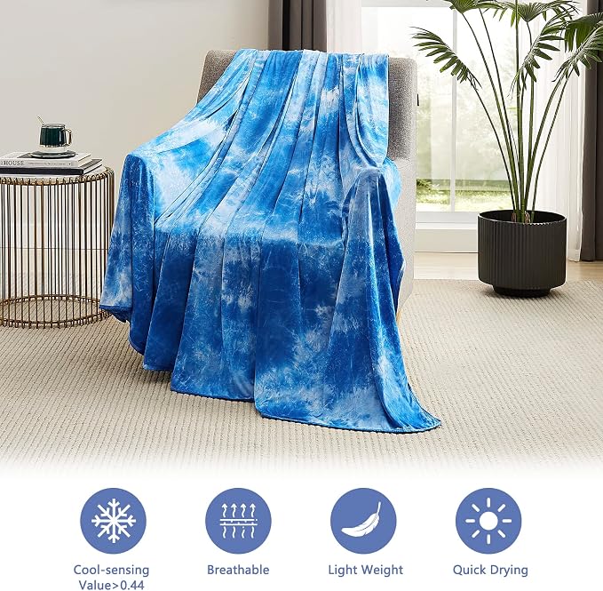 Topcee Cooling Blanket for Hot Sleepers, Absorbs Heat to Keep Body Cool for - Image 6