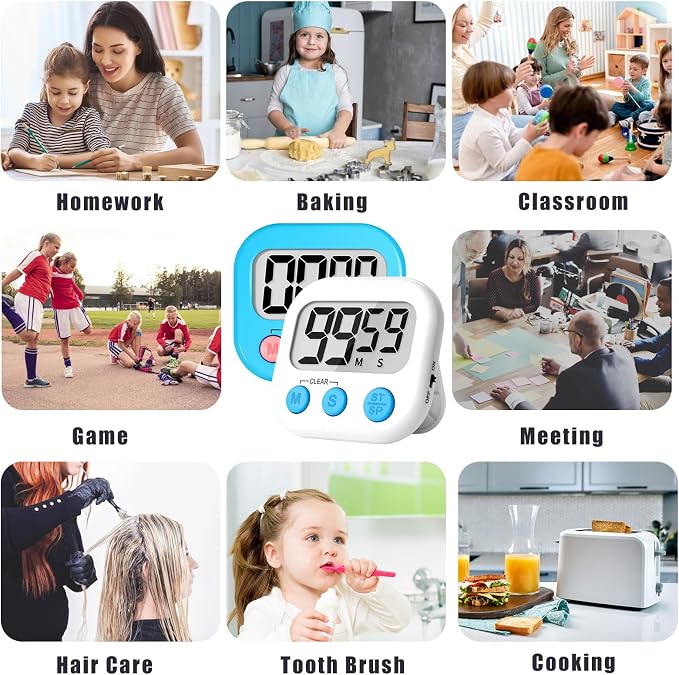 ZILLEEN Classroom Timer for Kids Teachers 2 Pack Digital Timers - Image 5