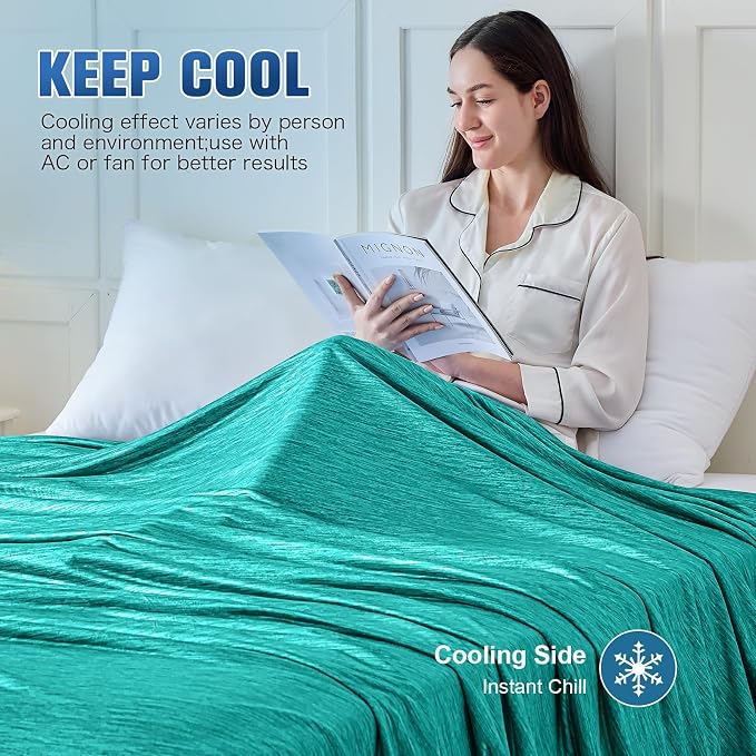 KMUSET Cooling Blanket Queen Size, Double Sided Summer Cooling Blankets - Image 5