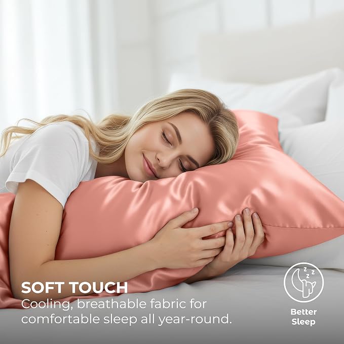 Pure Bedding Satin Pillowcase 2 Pack - Image 3