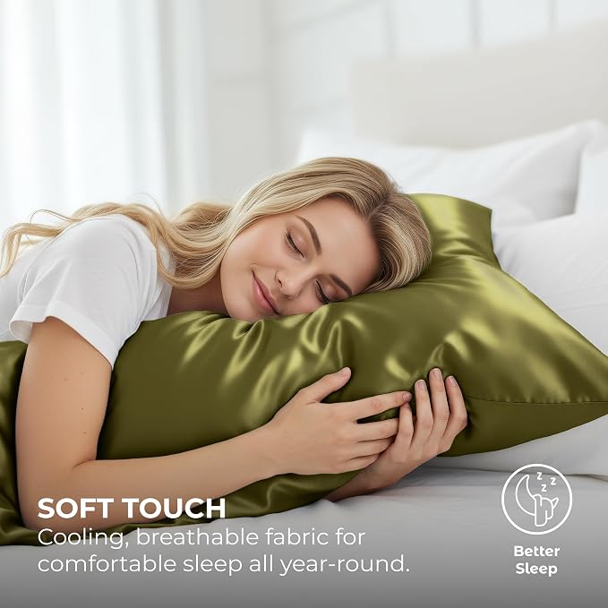 Pure Bedding Satin Pillowcase 2 Pack - Image 3
