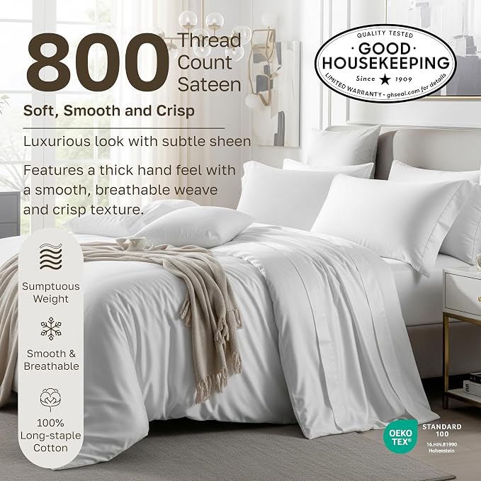 California Design Den Luxury 100% Cotton Sateen - Image 3