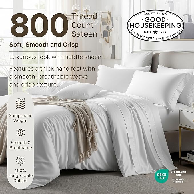 California Design Den Luxury 100% Cotton Sateen - Image 3