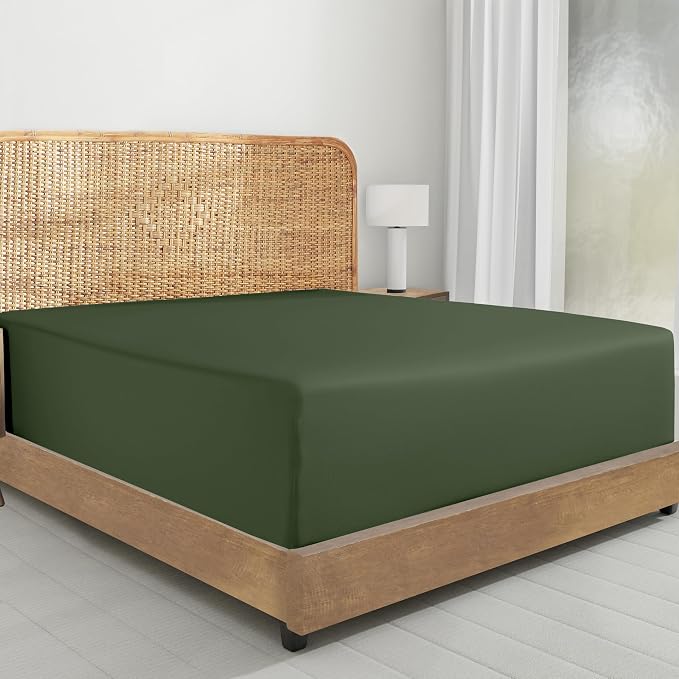 California Design Den 100% Organic Cotton Fitted Sheet King Only by CaliforniaDesignDen
