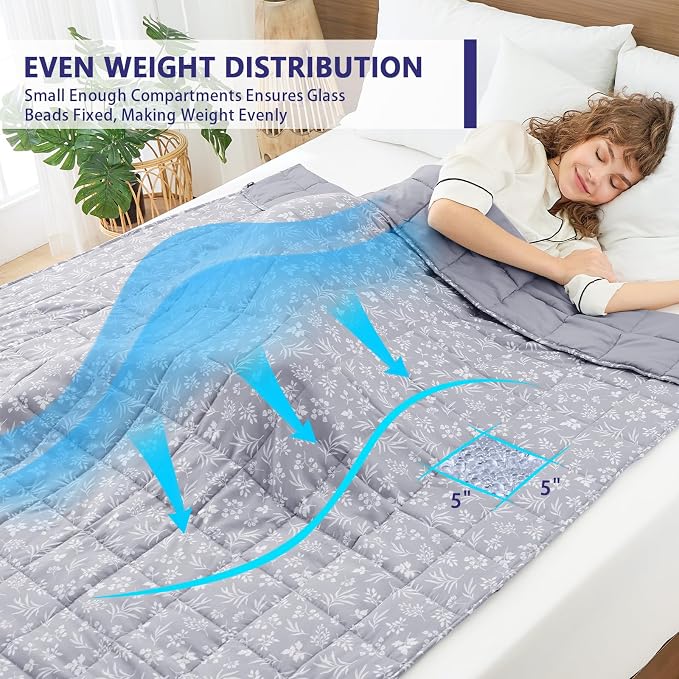yescool Weighted Blanket for Adults Cooling Heavy Blanket for Sleeping Perfect - Image 3