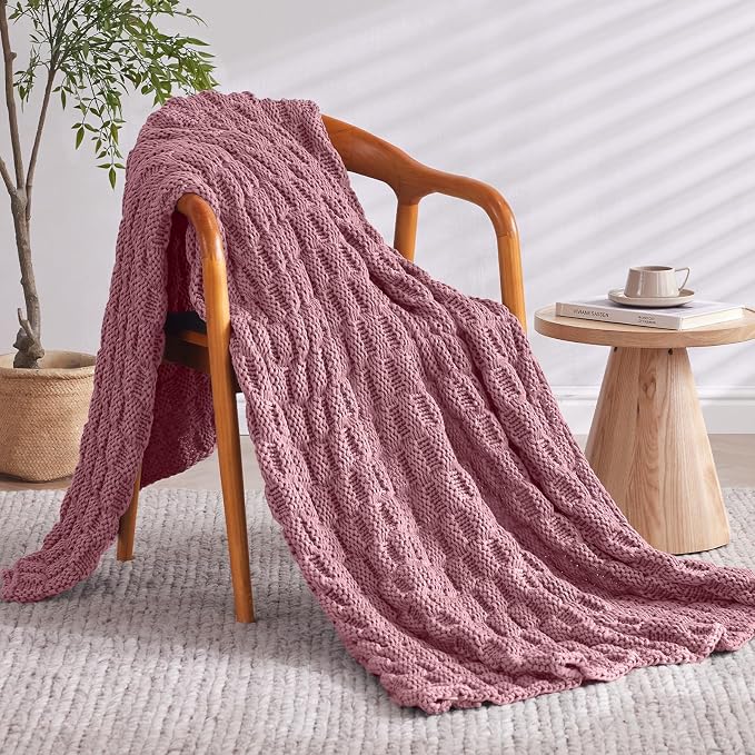 Knitted Weighted Blanket for Adult, No Beads Heavy Blanket 60” x 80'' 10lbs - Image 2