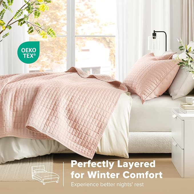 Comfort Spaces Kienna Quilt Set- Double Sided Stitching Design Summer Blanket - Image 3