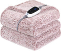 SEALY Electric Blanket Heated Throw 50"x60" Soft Double Sherpa Super Cozy by Sealy