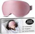 Weighted Sleep Mask for Women: 3D Contoured Blackout Eye Mask for Eyelash by FACEMOON