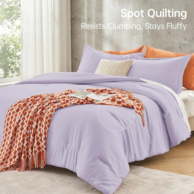 MUXHOMO King Size Comforter Set, All Season Ultra Soft Down Alternative Bedding - Image 5