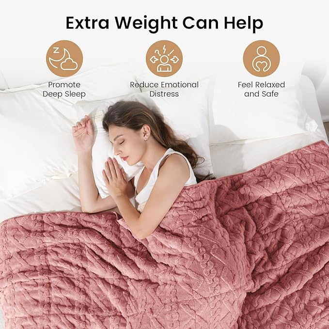 Drewin Weighted Blanket for Adults Queen Size 20lbs, Soft Cozy Turtleback - Image 2