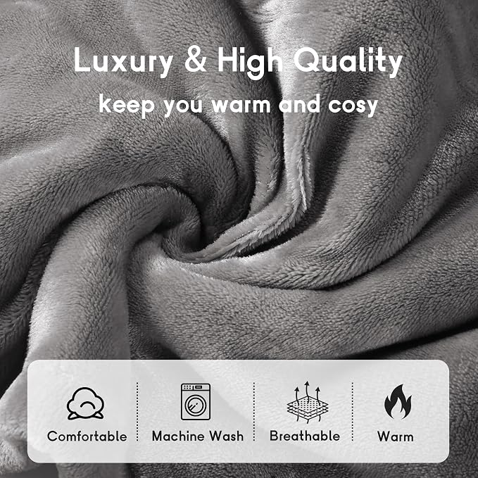 Heated Blanket Electric Blanket King Size 90''x100'' - Image 3