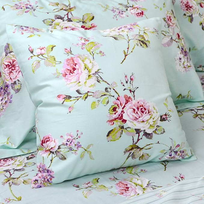 FADFAY Girls Bedding Floral Duvet Cover Set Twin Size Hydrangea Flower 100% - Image 6