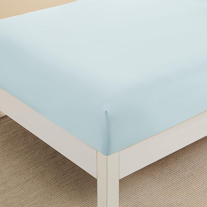 Twin Fitted Sheet Only with Full Elastic & Built in Corner Sheet Straps to - Image 3