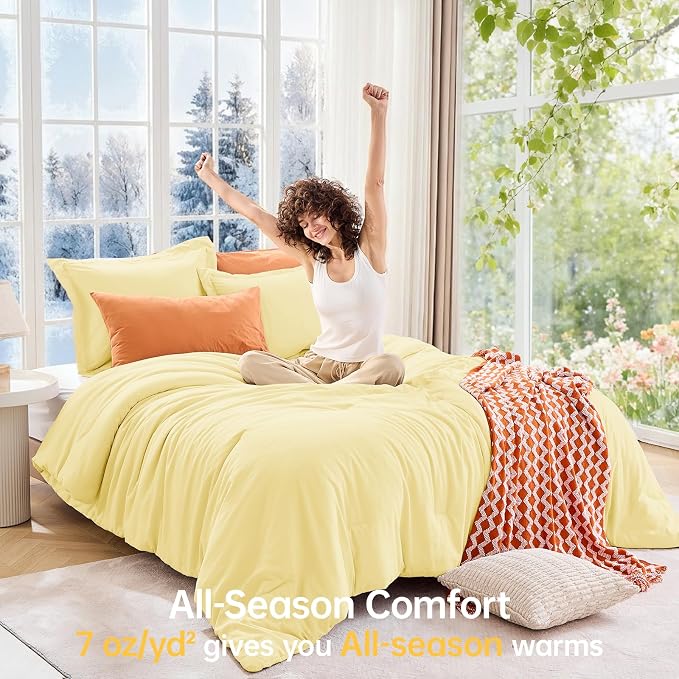 MUXHOMO Full Comforter Sets, All Season Ultra Soft Down Alternative Bedding - Image 4