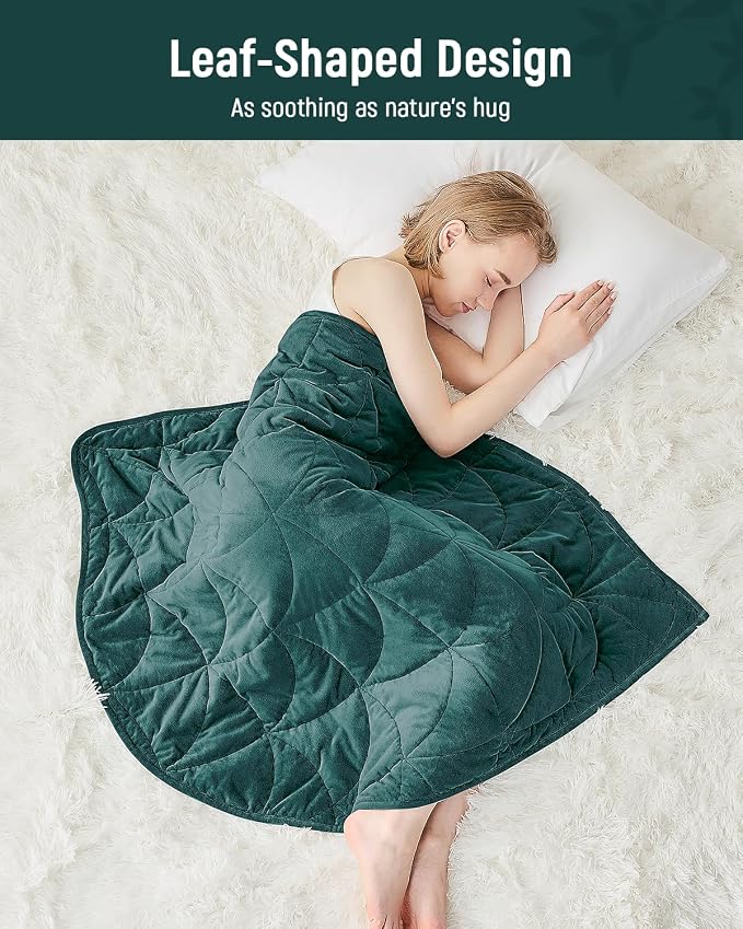Weighted Lap Blanket 7 lbs for Adults, Luxury Soft Small Weighted Blanket - Image 2