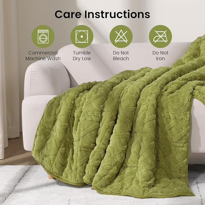 20lbs Weighted Blanket for Adults 60 x 80 inches, Ultra Fluffy Jacquard Sherpa - Image 7