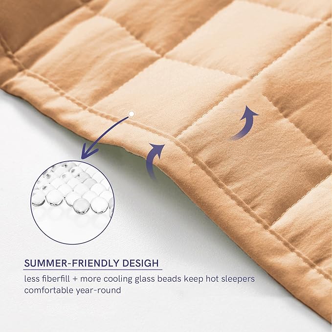 YnM King Size Weighted Blanket for Adults, Exclusive Smallest Compartments - Image 4