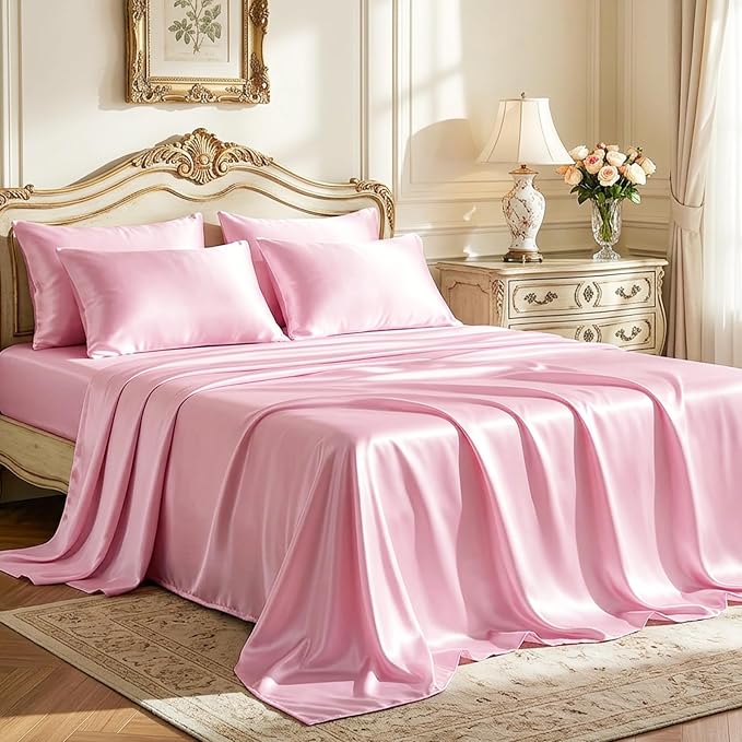 Love's cabin Satin Twin Sheets Set by Lovescabin