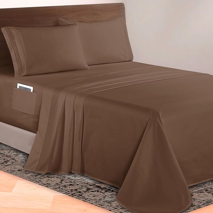 Elegant Comfort Luxurious 1500 Premium Hotel Quality Microfiber 4-Piece Sheet by ELEGANTCOMFORT