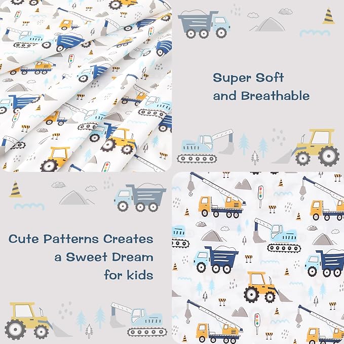 lasoftan Kids Sheet Set Twin Size 3 Pcs, Boys Sheet Set - Image 2