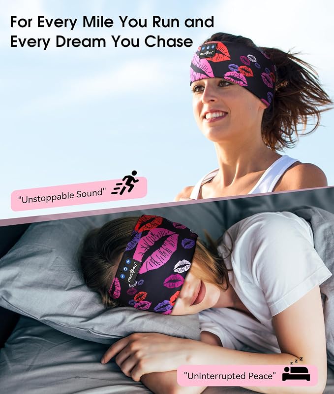 MUSICOZY Sleep Headphones Bluetooth 5.4 Headband, Wireless Earphones Music - Image 2