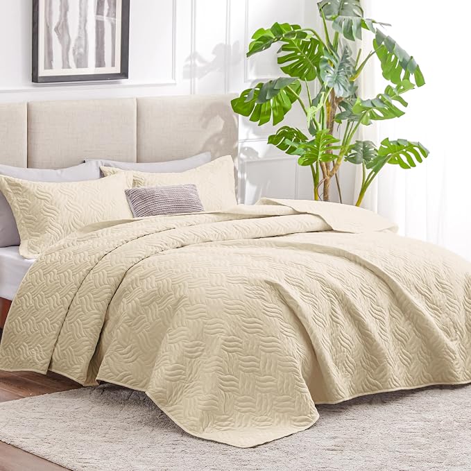 Love's cabin Twin Quilt Bedding Set Camel Bedspreads - Image 2