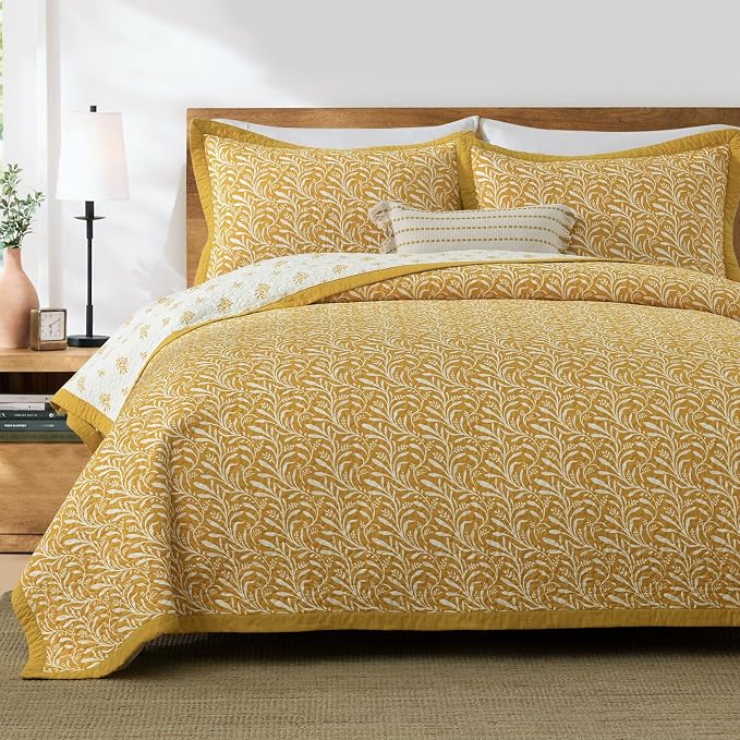 SahSahCasa Quilt Set Queen Size, 100% Cotton Quilt Bedding Set Bedspread - Image 2