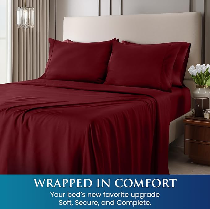 Utopia Bedding Queen Size 4 Piece Sheet Set - Image 4