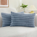 decorUhome Cozy Faux Fur Throw Pillow Covers 12x20 Set of 2 Decorative Soft by decorUhome
