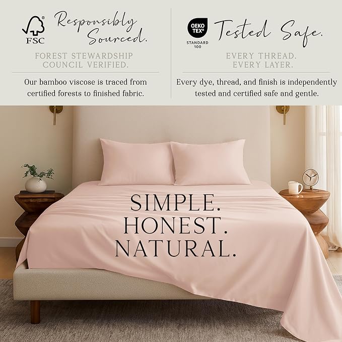 Karissa Mae Cooling Bamboo Viscose Standard Size Pillowcase Set | 100% - Image 4