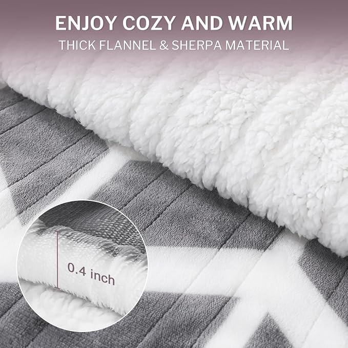 VENTIMI Electric Blanket Heated Throw, Fast Heating Blankets - Image 4