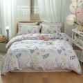 mixinni Girls Duvet Cover Twin Size Blossom Duvet Cover Cotton Flower White by mixinni