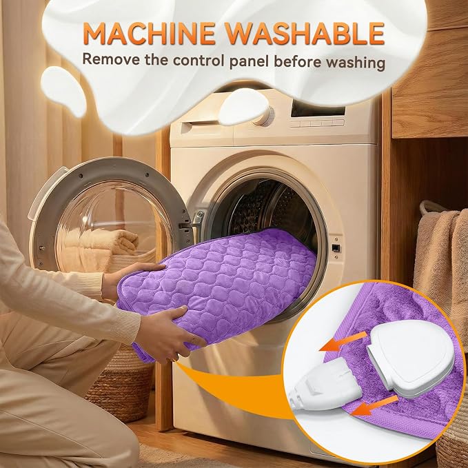King Size Heating Pad for Back Pain 32"x24" Extra Large Electric Heating Pad - Image 5