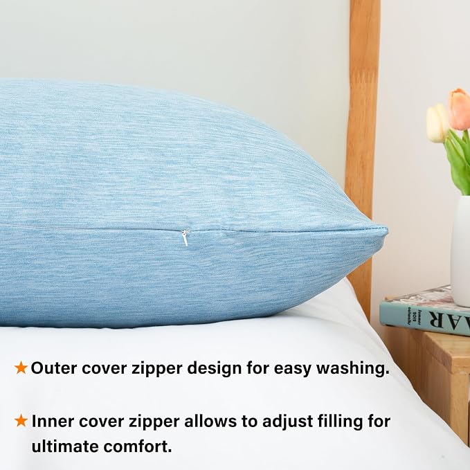 1 MIDDLE ONE Body Pillow, Cooling Memory Foam Body Pillows - Image 5